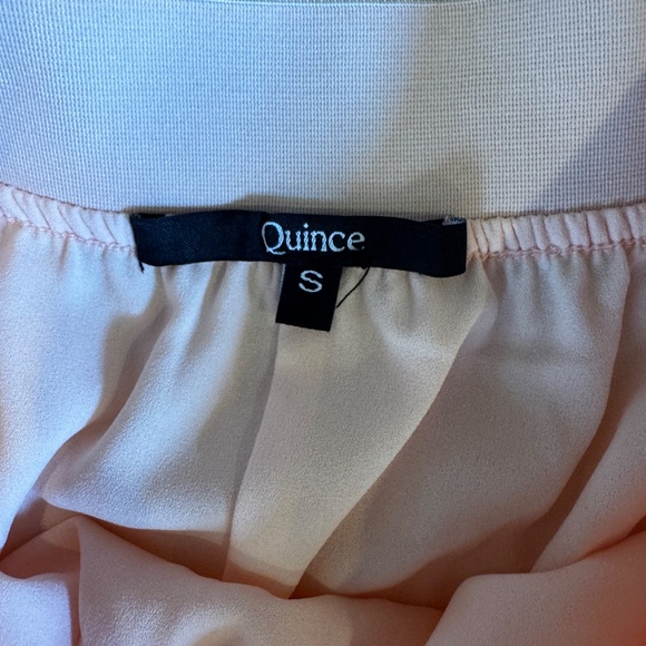 Quince Size Small Light Pink Pleated Midi Skirt - Picture 2 of 2